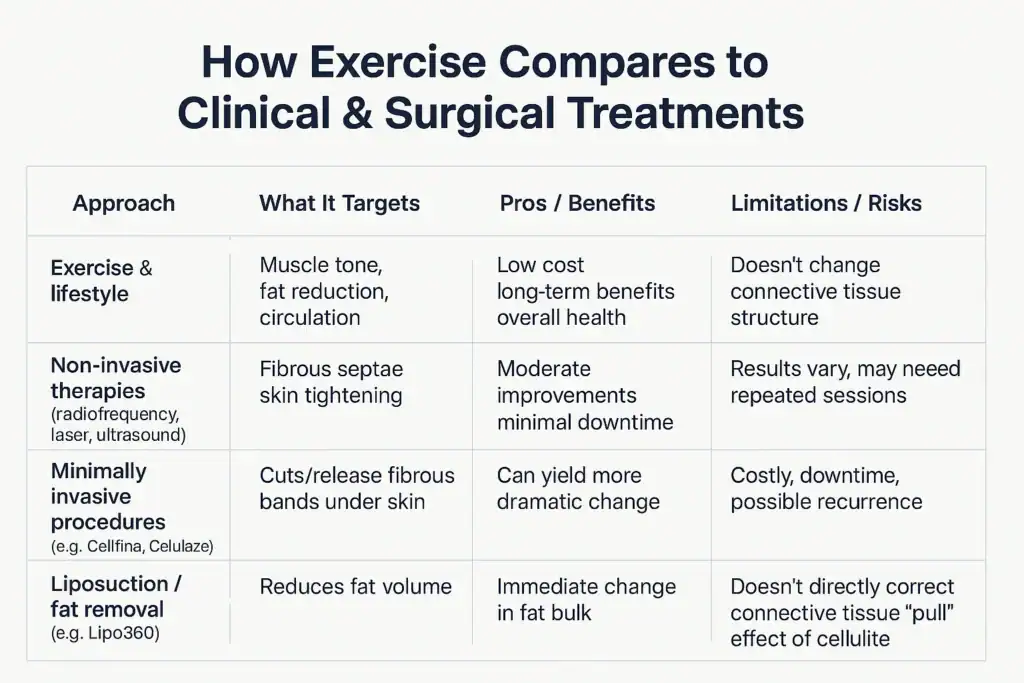 Sculpting Your Bum: Can Toning Exercises Really Reduce Cellulite? 2 How exercise compares to treatments from Lipo 360 Brackley