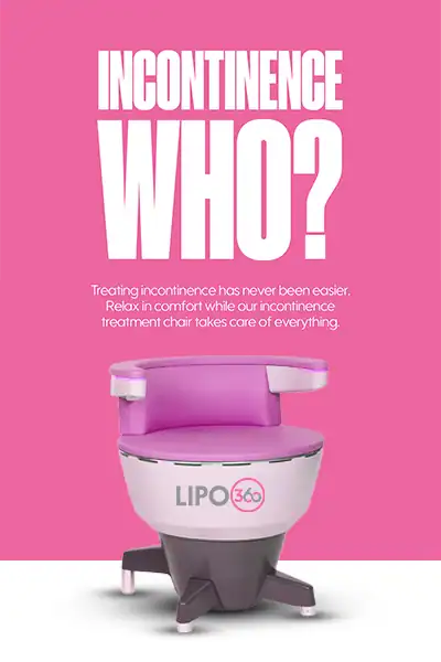 LIPO360 EMS Chair Can Help with Urinary Incontinence 2 Image of a urinary incontinence treatment seat Brackley